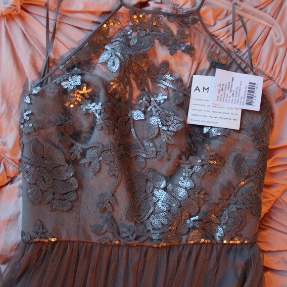 Amsale Sheridan Bridesmaid Dress - Gunmetal (grey) - Picture 3 of 3